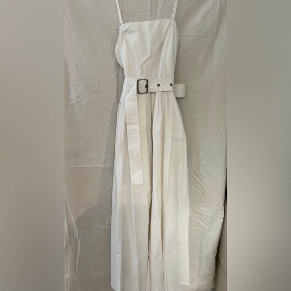 Pleated White Maxi Dress w/ or w/out belt